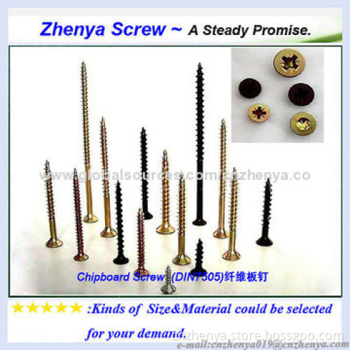 DIN7505 Steel Chipboard Screws, Mainly Used for Indoor and Outdoor Construction FieldNew
